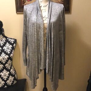🩶 Calvin Klein Asymmetrical stretchy verigated print long sleeve open cardigan